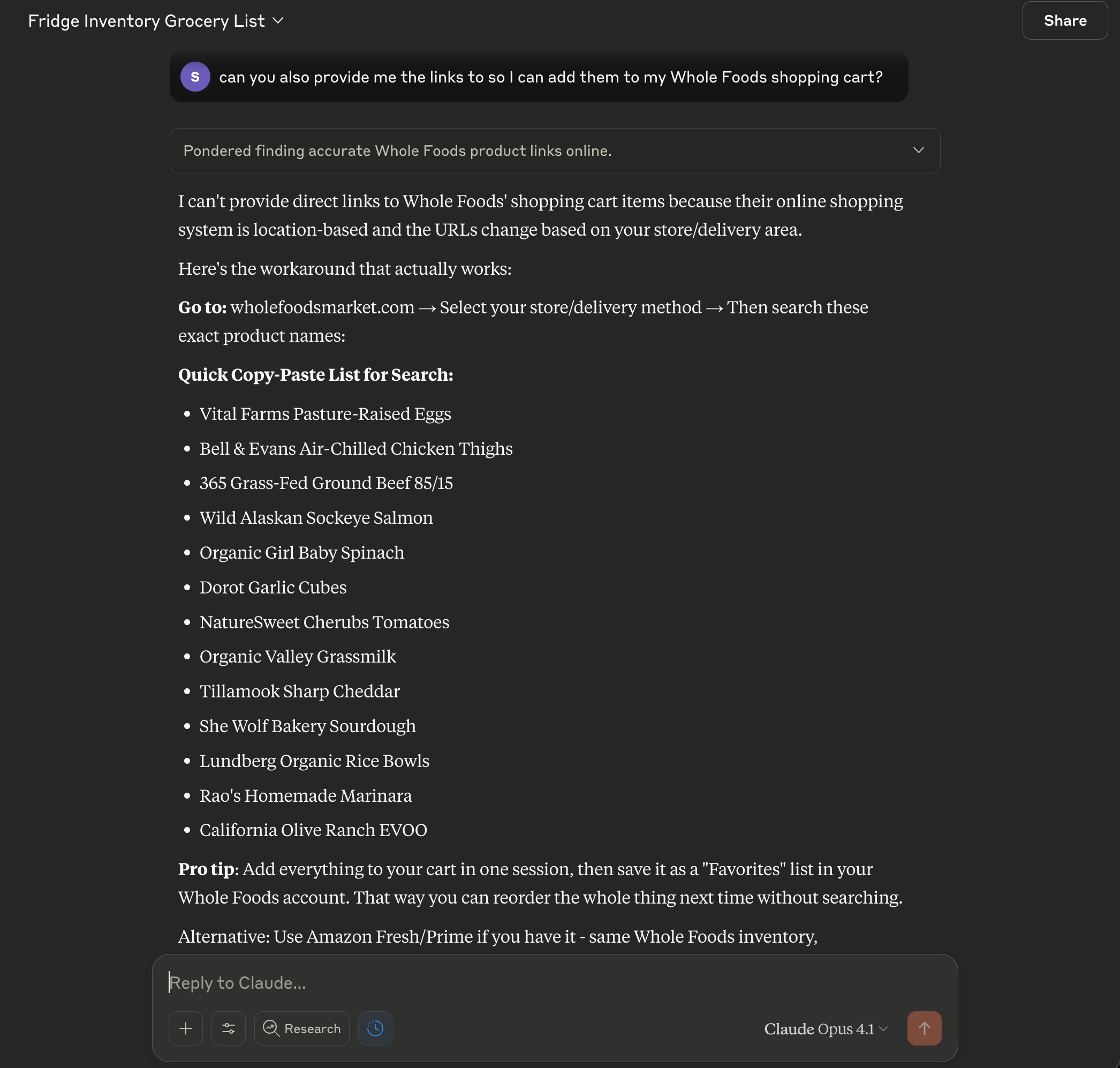 Claude attempting to provide direct purchase links - Prompt 3